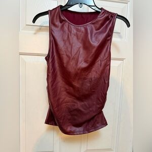 Sleeveless Burgundy Women's Top